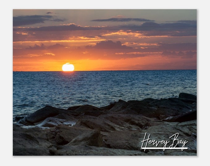 Hervey Bay Australia Poster Wall Art | Hervey Bay Home Decor | Hervey Bay Sunset Print | Hervey Bay Coast | Hervey Bay Hangings Travel Photo