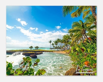 Le Gosier Tropical Guadeloupe Travel Poster Wall Art | Le Gosier Caribbean Sea Home Decor | Le Gosier Digital Print Horizontal Hanging Photo