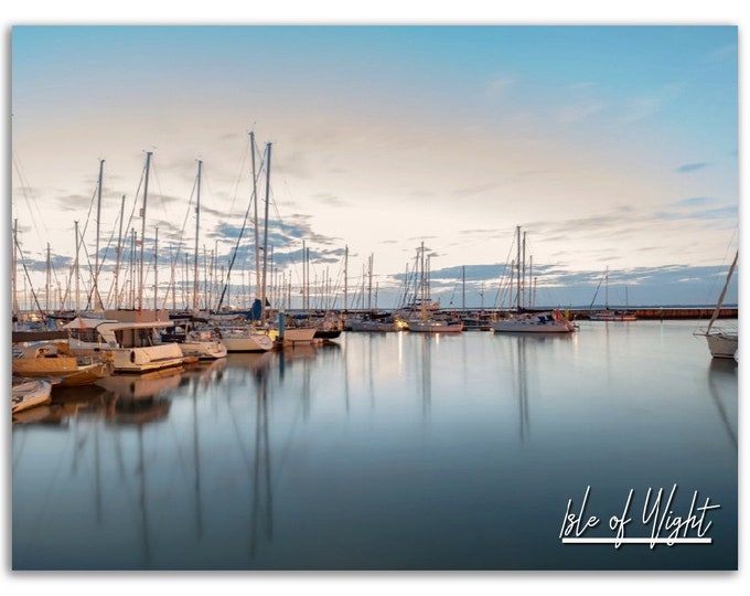 Isle of Wight Poster Print United Kingdom Wall Art Decor | Harbor Photo Home Decoration | Traveler Backpacker Gift | Horizontal Photography