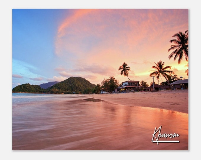 Khanom Beach Thailand Travel Poster Wall Art | Khanom Sunset Home Decor | Khanom Digital Print | Khanom Seaside | Khanom Hangings Photo Gift