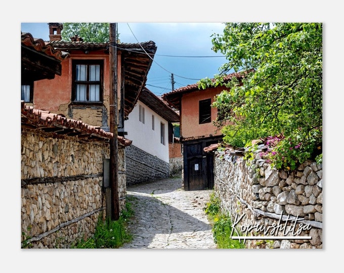 Koprivshtitsa Old Town Bulgaria Travel Poster Print Wall Art | Koprivshtitsa Home Decor | Koprivshtitsa Print Historical Town Colorful Photo