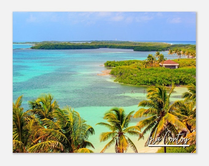 Isla Contoy Mexico Travel Poster Wall Art | Isla Contoy Seascape Home Decor | Isla Contoy Coast Digital Print | Isla Contoy Horizonta Photo