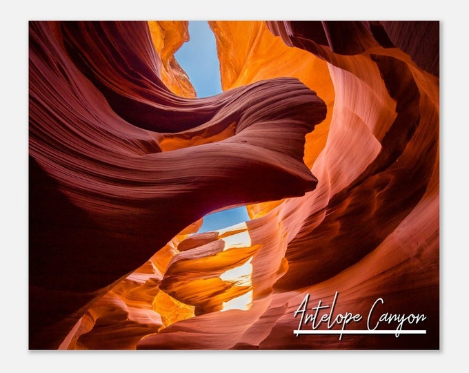 Antelope Canyon Poster Arizona Print Wall Art | Navajo Upper Antelope Canyon Home Decor Print American Southwest Hanging Travel Photo Gifts