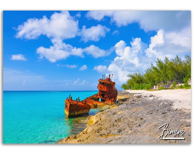Bimini Poster Print Wall Art | Bimini Home Decor | Bimini Print Collectible | Bimini Bahamas Horizontal | Bimini Hangings Travel Photo