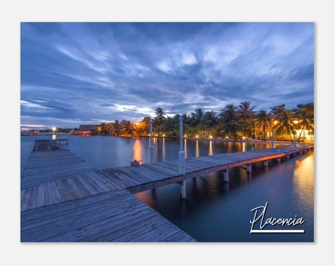 Placencia Belize Travel Poster Wall Art | Placencia Sunset Boardwalk Home Decor | Placencia Coast Digital Print | Placencia Hangings Photo