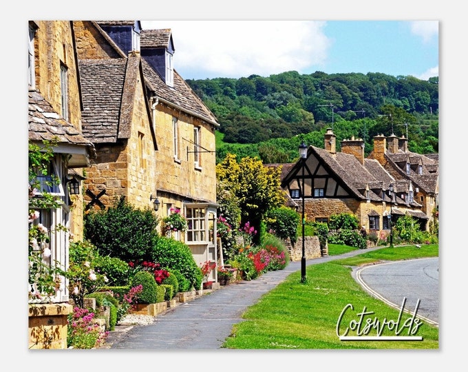 Cotswolds England Travel Poster Wall Art | Cotswolds Home Decor | Cotswolds Broadway Print | Cotswolds Pretty Cottages | Cotswolds Photo