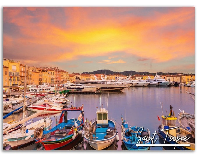 Saint-Tropez Poster Print Wall Art | Saint-Tropez Photo Home Decoration | Saint-Tropez Traveler Gift | Saint-Tropez Horizontal Photography