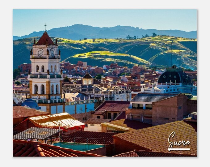Sucre Bolivia Poster Print Wall Art | Sucre Home Decor | Sucre Digital Print Collectible | Sucre Horizontal | Sucre Hangings Travel Photo