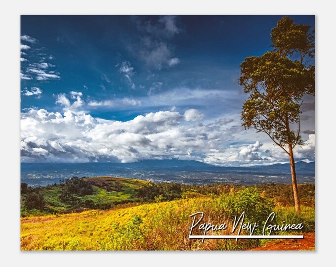 Papua New Guinea Travel Poster Wall Art | Papua New Guinea Home Decor | Papua New Guinea Print Western Highlands Horizontal Hangings Photo