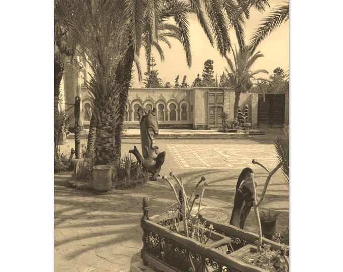 Vintage Agadir Morocco Travel Poster Print Wall Art | Retro Agadir Street Home Decor | Agadir Square Print Vertical | Agadir Sepia Photo