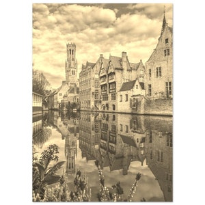 Vintage Bruges Belgium Travel Poster Wall Art | Bruges Coast Home Decor | Bruges Digital Print | Bruges Vertical | Bruges Hangings Photo Art