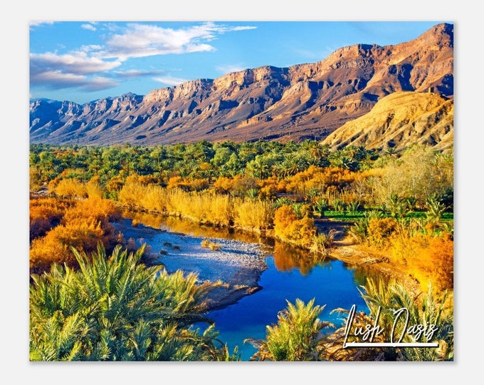 Lush Oasis Morocco Travel Poster Wall Art | Lush Oasis Home Decor | Lush Oasis Digital Print | Lush Oasis Horizontal | Lush Oasis Photo