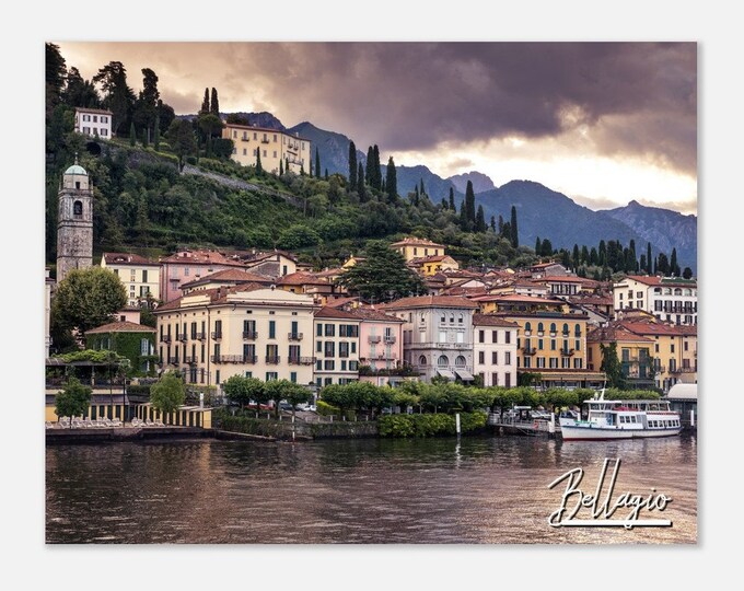 Bellagio Italy Poster Print Wall Art | Bellagio Home Decor | Bellagio Digital Print | Bellagio Town Coast | Bellagio Landscape Travel Photo