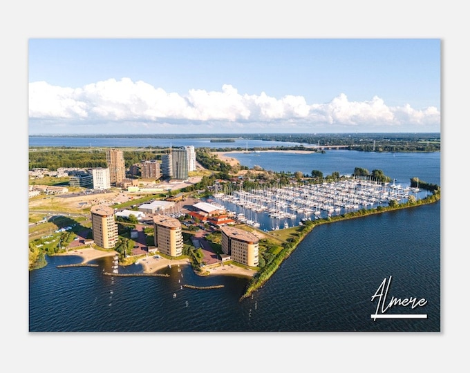 Almere Netherlands Poster Print Wall Art | Almere Coastal Horizon Home Decor | Almere Digital Print Horizontal | Almere Hanging Travel Photo
