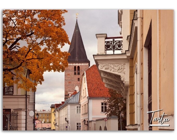Tartu Estonia Poster Print Wall Art | Tartu Old Town Home City Decor Gift Hangings | Tartu Digital Prints | Tartu Horizontal Travel Photo