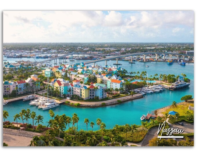 Nassau Poster Print Bahamas Wall Art Decor | Caribbean Photo Tropical Home Decoration | Traveler Backpacker Gift | Horizontal Photography