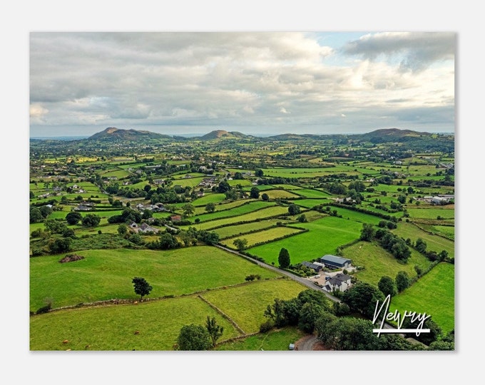 Newry Northern Ireland Travel Poster Wall Art | Newry Field Home Decor | Newry Countryside Print | Newry Horizontal | Newry Hangings Photo