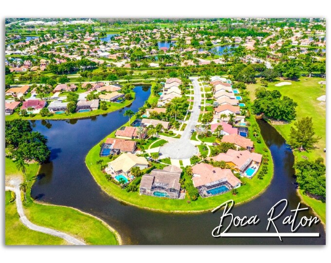 Boca Raton Florida Poster Print Wall Art | Boca Raton Florida Home Decor Gift Hangings | Boca Raton Digital Prints | Boca Raton Travel Photo