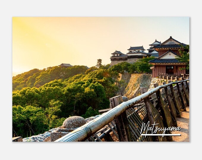 Matsuyama Japan Poster Print Wall Art | Ancient Matsuyama Home Decor | Matsuyama Mountain Print | Matsuyama Skyline Travel Photo Present Art