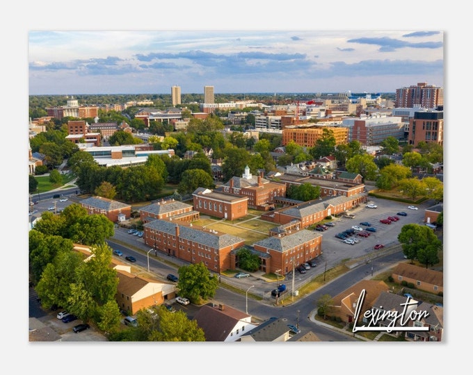 Lexington Kentucky Skyline Poster Print Wall Art | Lexington Cityscape Home Decor Gift Print Collectible | Lexington Horizontal Travel Photo