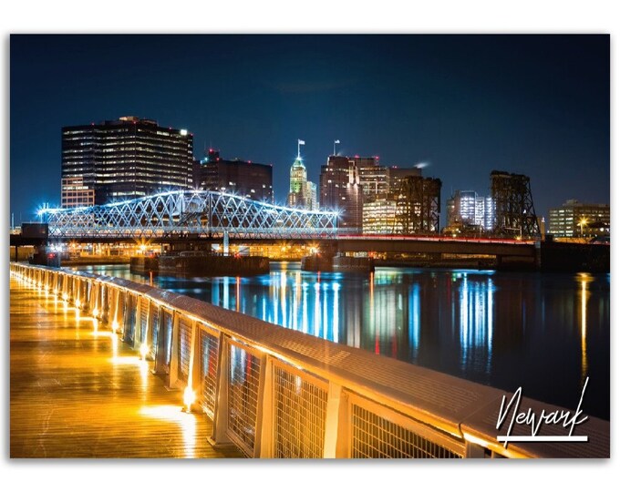 Newark Poster Print Wall Art | Newark Home Decor | Newark Digital Print Collectible | Newark Usa Horizontal | Newark Hangings Travel Photo