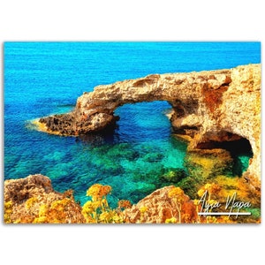 Ayia Napa Poster Print Cyprus Wall Art | Ayia Napa Photo Coast Home Decoration | Ayia Napa Traveler Gift | Ayia Napa Horizontal Photography