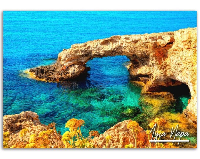 Ayia Napa Poster Print Cyprus Wall Art | Ayia Napa Photo Coast Home Decoration | Ayia Napa Traveler Gift | Ayia Napa Horizontal Photography