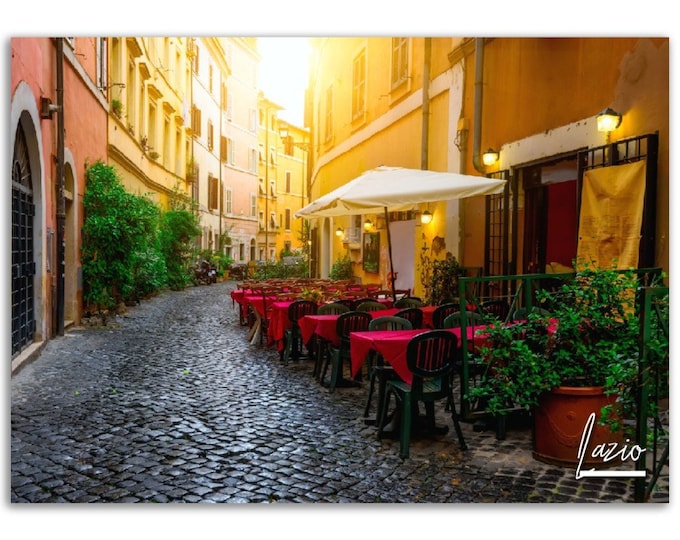 Lazio Poster Print Italy Wall Art | Lazio Street Photo Italian Home Decoration | Lazio City Traveler Xmas Bday Gift | Lazio Horizontal Photo