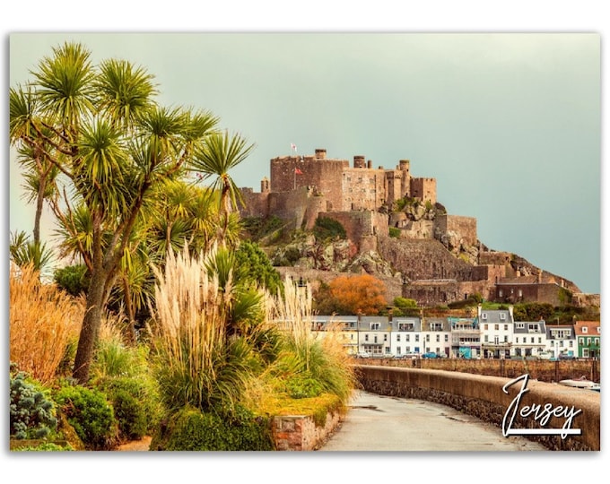 Jersey United Kingdom Poster Print Wall Art | Jersey Channel Islands Home Decor Gift Hangings | Jersey Saint Martin Horizontal Travel Photo