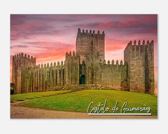 Castelo de Guimarães Portugal Travel Poster Wall Art Castelo de Guimarães  Hilltop Home Decor Castelo de Guimarães 10th-Century Photo