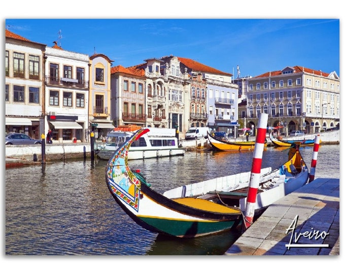 Aveiro Portugal Poster Print Wall Art | Aveiro Canal Home Decor Gift Hangings | Aveiro City Digital Prints | Aveiro Horizontal Travel Photo