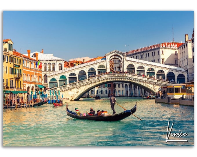 Venice Poster Italy Print Wall Art | Venice Home Decor Gift Hangings | Venice Digital Prints Collectibles | Venice Horizontal Travel Photo