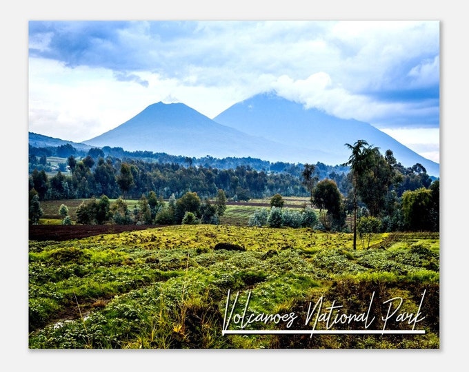 Volcanoes National Park Rwanda Poster Print Wall Art | Volcanoes National Park Home Decor | Volcanoes National Park Hangings Travel Photo