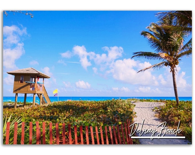 Delray Beach Florida Poster Print Wall Art | Beach Home Decor Gift Hangings | Beach Digital Prints Collectibles | Horizontal Travel Photo
