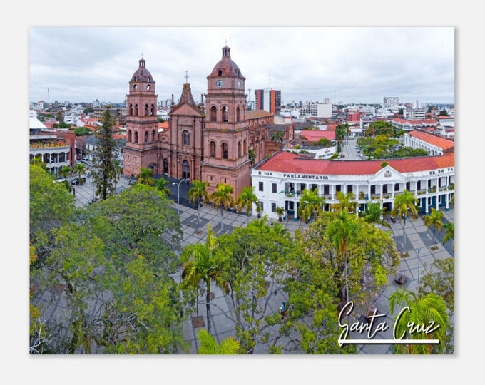Santa Cruz Bolivia Travel Poster Wall Art | Santa Cruz Home Decor | Santa Cruz Digital Print | Santa Cruz Horizontal | Santa Cruz Photo Gift