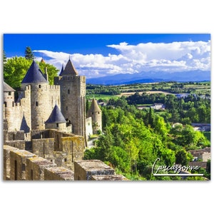 Carcassonne Poster Print Wall Art | Carcassonne Home Decor | Carcassonne Print | Carcassonne Horizontal | Carcassonne Hangings Travel Photo