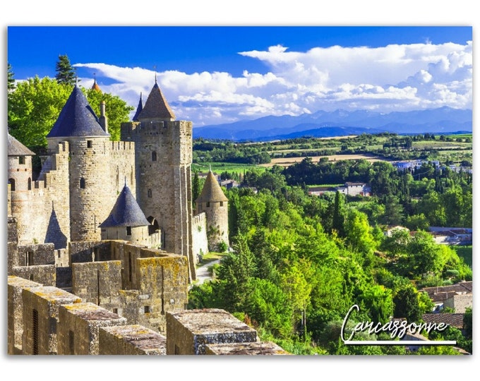 Carcassonne Poster Print Wall Art | Carcassonne Home Decor | Carcassonne Print | Carcassonne Horizontal | Carcassonne Hangings Travel Photo