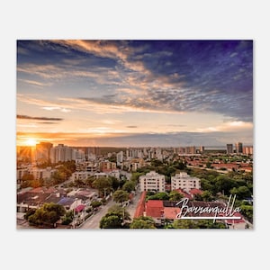 Barranquilla Colombia Travel Poster Wall Art | Barranquilla Home Decor | Barranquilla Skyline Print Horizontal | Barranquilla Photo Present