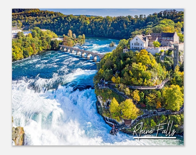 Rhine Falls Switzerland Travel Poster Wall Art | Rhine Falls Home Decor | Rhine Falls Rheinfall Print | Rhine Falls Laufen-Uhwiesen Photo