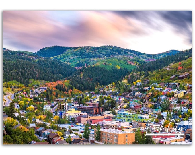 Park City Poster Print Utah Wall Art | Park City Photo Mountain Home Decoration | Park City Traveler Gift | Park City Horizontal Photography