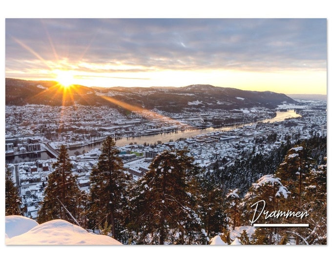 Drammen Norway Poster Print Wall Art | Drammen Home Decor | Drammen Digital Print | Drammen Winter | Drammen City Hangings Travel Photo