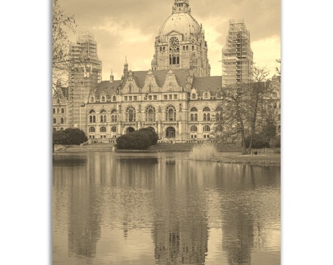 Hannover Poster Vintage Germany Print | Retro Hannover Sepia Photo Gift | Hannover Wall Art Home Decor | Vertical Hannover Travel City Print