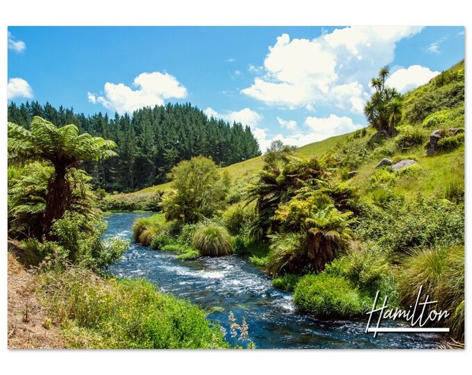 Hamilton New Zealand Poster Print Wall Art | Hamilton Home Decor | Hamilton Digital Print River Horizontal | Hamilton Hangings Travel Photo