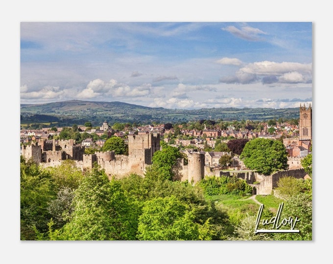 Ludlow England Poster Wall Art Ludlow Home Decor | Ludlow Print Collectible | Ludlow Landscape Horizontal | Ludlow Hangings Travel Photo