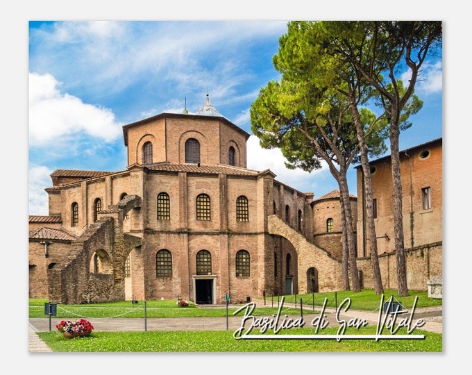 Basilica di San Vitale Italy Travel Poster Wall Art | Basilica di Christian Byzantine Vitale Home Decor Print | Basilica Christian Photo