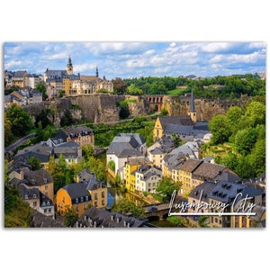 Luxembourg City Poster Print Wall Art | Luxembourg City Photo Home Decoration | Luxembourg Traveler Gift | Luxembourg City Horizontal Photo