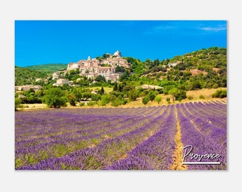 Provence Lavender Field Poster: French Travel Photography Print