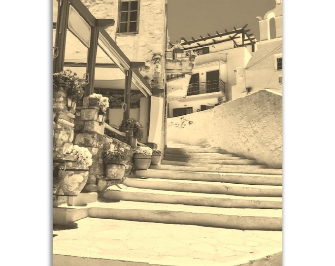 Naxos Poster Vintage Print | Retro Naxos Black and White Sepia Photo Gift | Naxos Wall Art Home Decor | Vertical Naxos Travel City Present