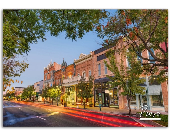 Provo Poster Print Utah Wall Art | Provo Cityscape Photo Home Decoration | Provo USA Traveler Birthday Gift | Provo Horizontal Photography