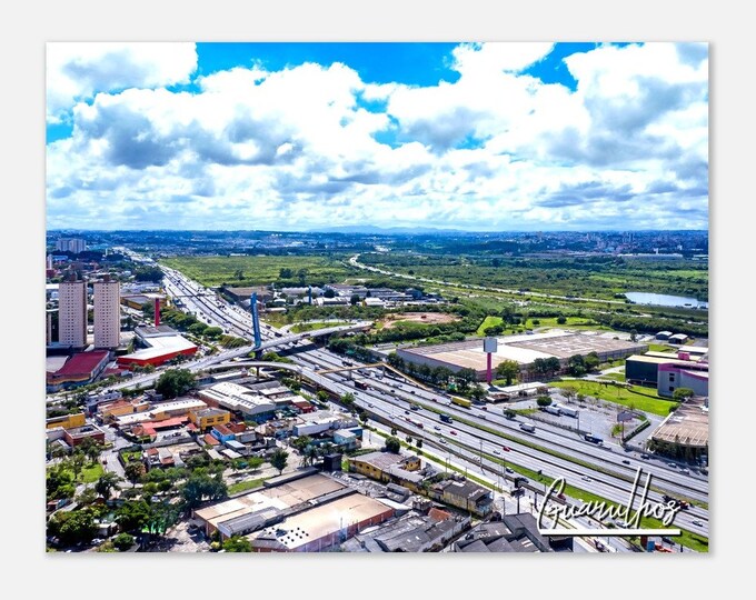 Guarulhos Brazil Travel Poster Wall Art | Guarulhos Home Decor | Guarulhos Dutra Highway Print | Guarulhos Town Horizontal | Guarulhos Photo